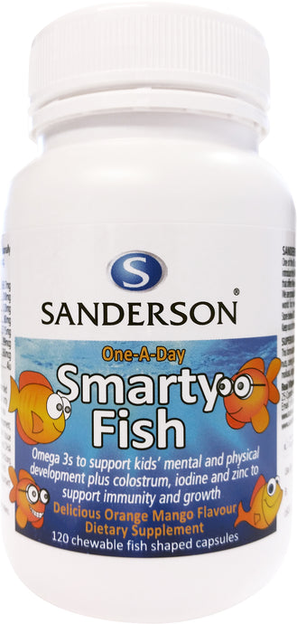Smarty Fish Omega 3 နဲ့ Colostrum, Iodine & Zinc Capsules