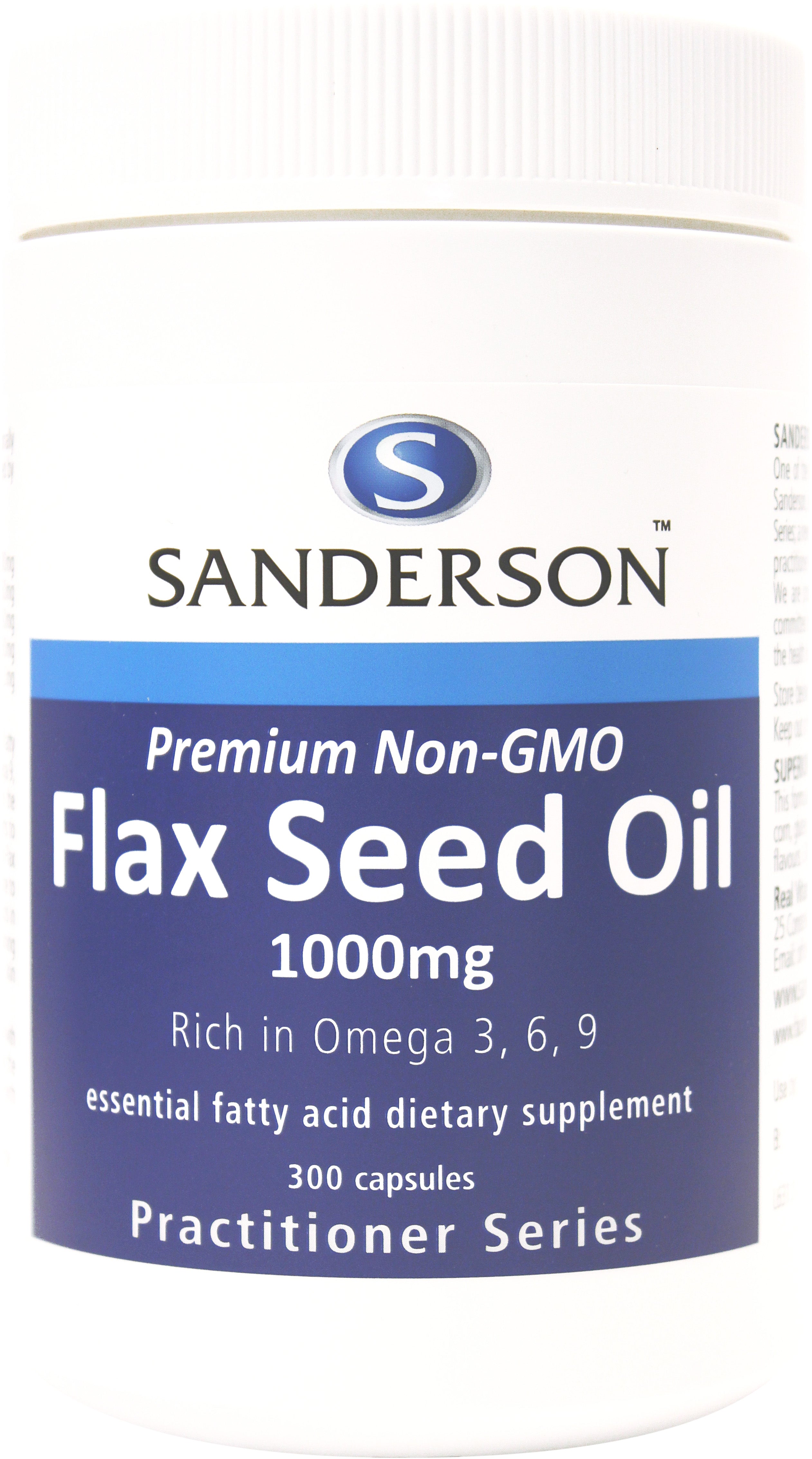 Premium non-GMO Flax Seed Oil 1000mg Softgels